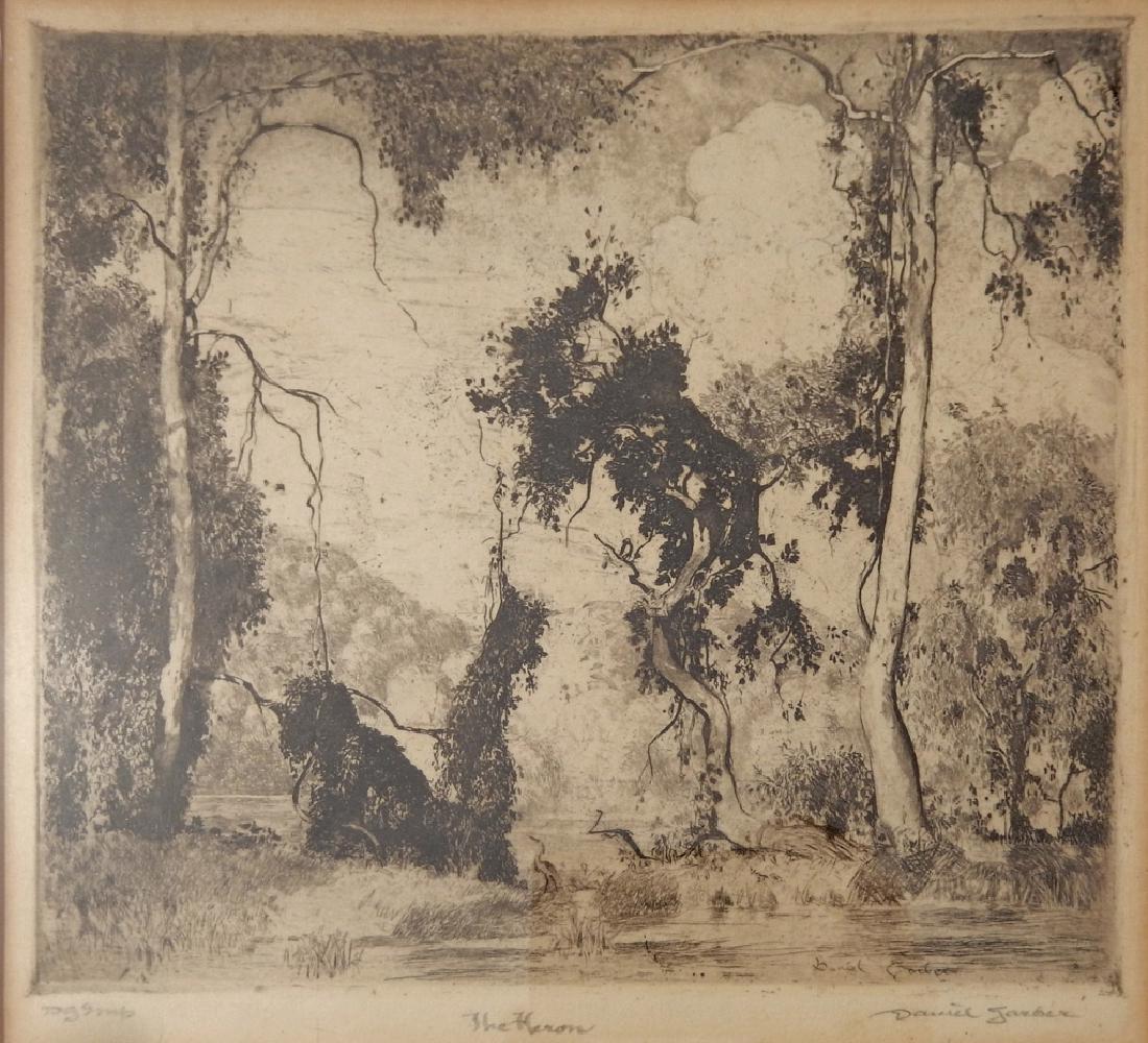 Daniel Garber etching on paper