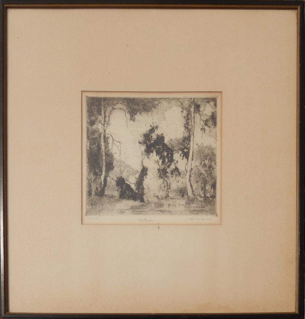 Daniel Garber etching on paper - 2
