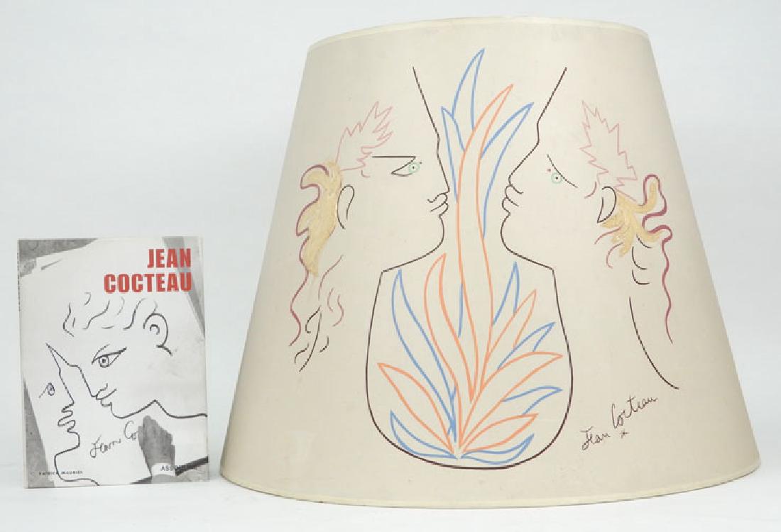アート・デザイン・音楽 Le monde de Jean Cocteau Jean Cocteau Signed Lithographic Paper Lamp Shade