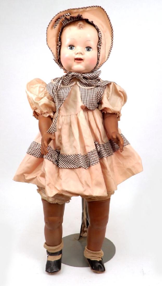 1950's Effanbee Noma talking doll: 1950's Effanbee Noma talking doll, battery operated, plastic shoulder head, vinyl and cloth body, all original, marked Effanbee on head, measures 28" tall
