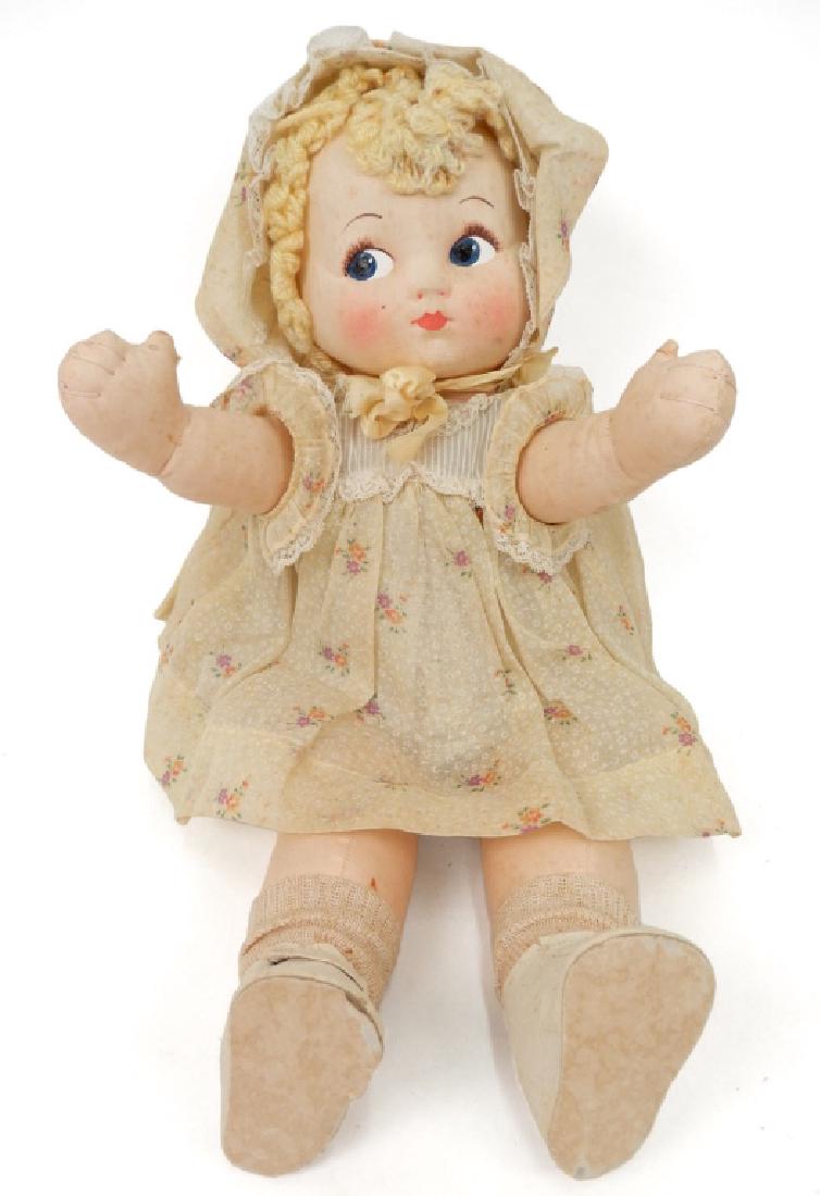 Effanbee Pat-O-Pat cloth doll: Effanbee Pat-O-Pat cloth doll, claps hands, all original, works, measures 18" tall