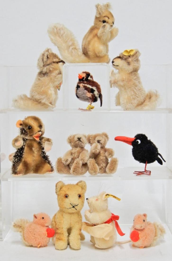 Grouping of small Steiff and mohair animals (1 of 5)