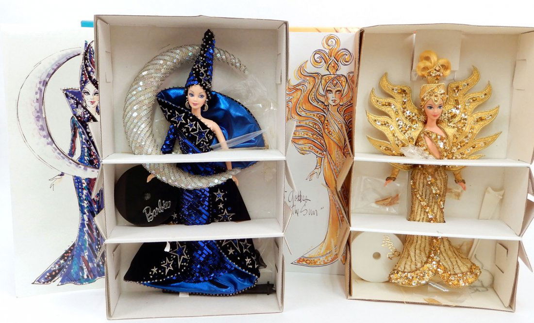 Two Bob Mackie Barbie dolls in boxes (1 of 5)