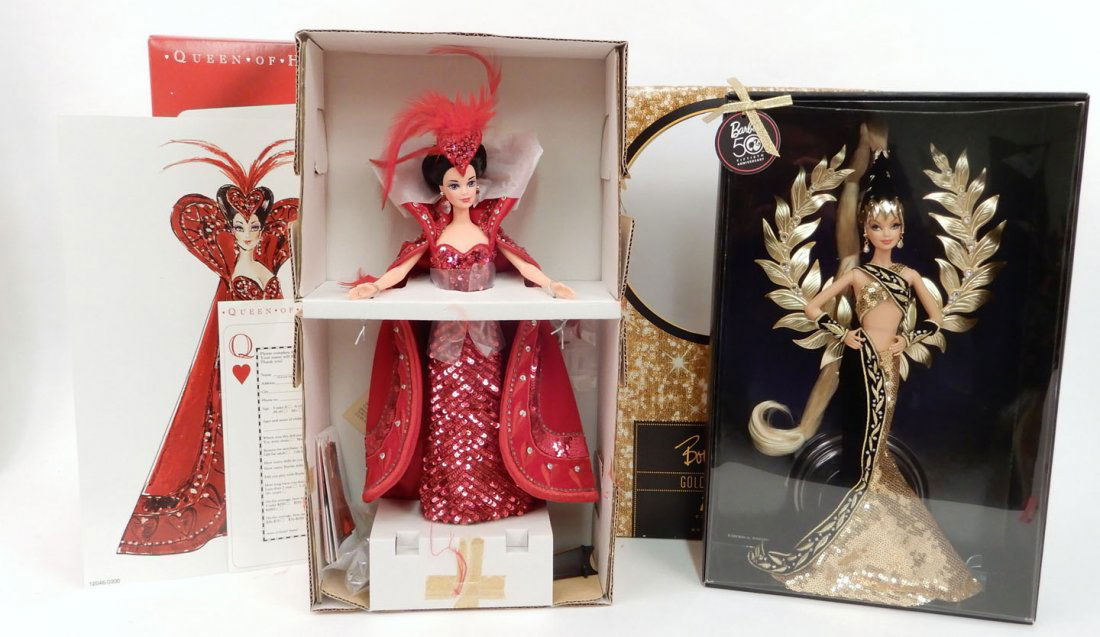 Two Bob Mackie Barbie dolls in boxes (1 of 7)