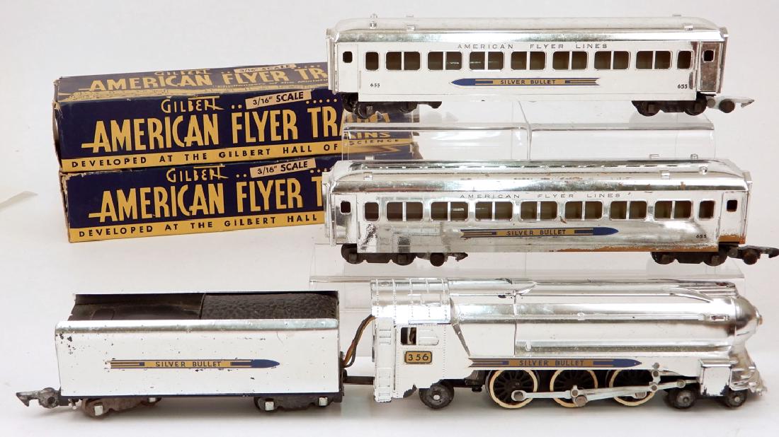 american flyer silver bullet train set