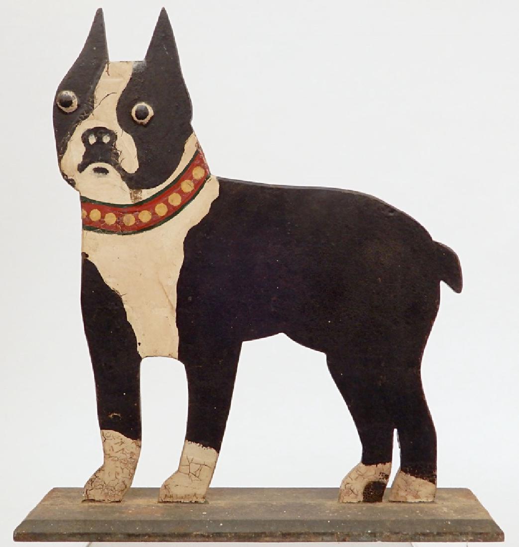 Painted sheet iron Boston Terrier doorstop (1 of 4)