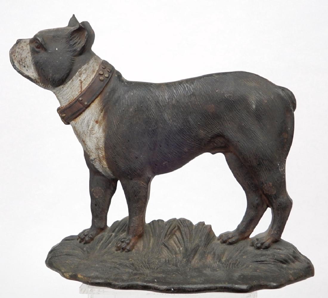Bradley & Hubbard painted cast iron Boston Terrier dog (1 of 3)