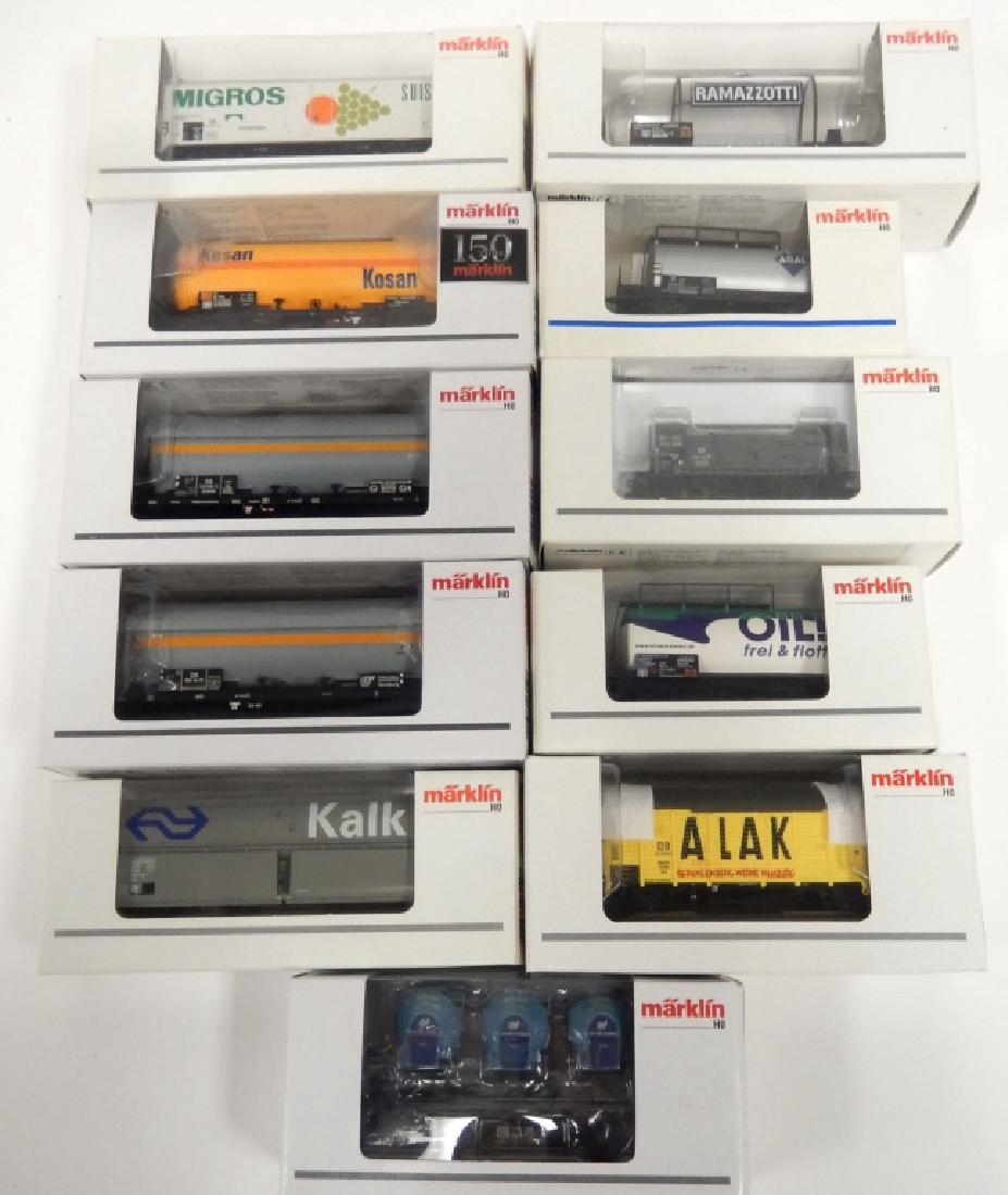 Eleven Marklin train cars (1 of 8)