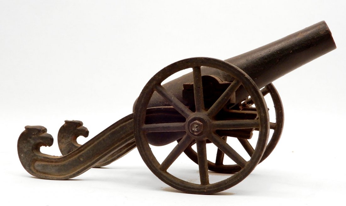 Early 20th C. cast iron cannon (1 of 3)