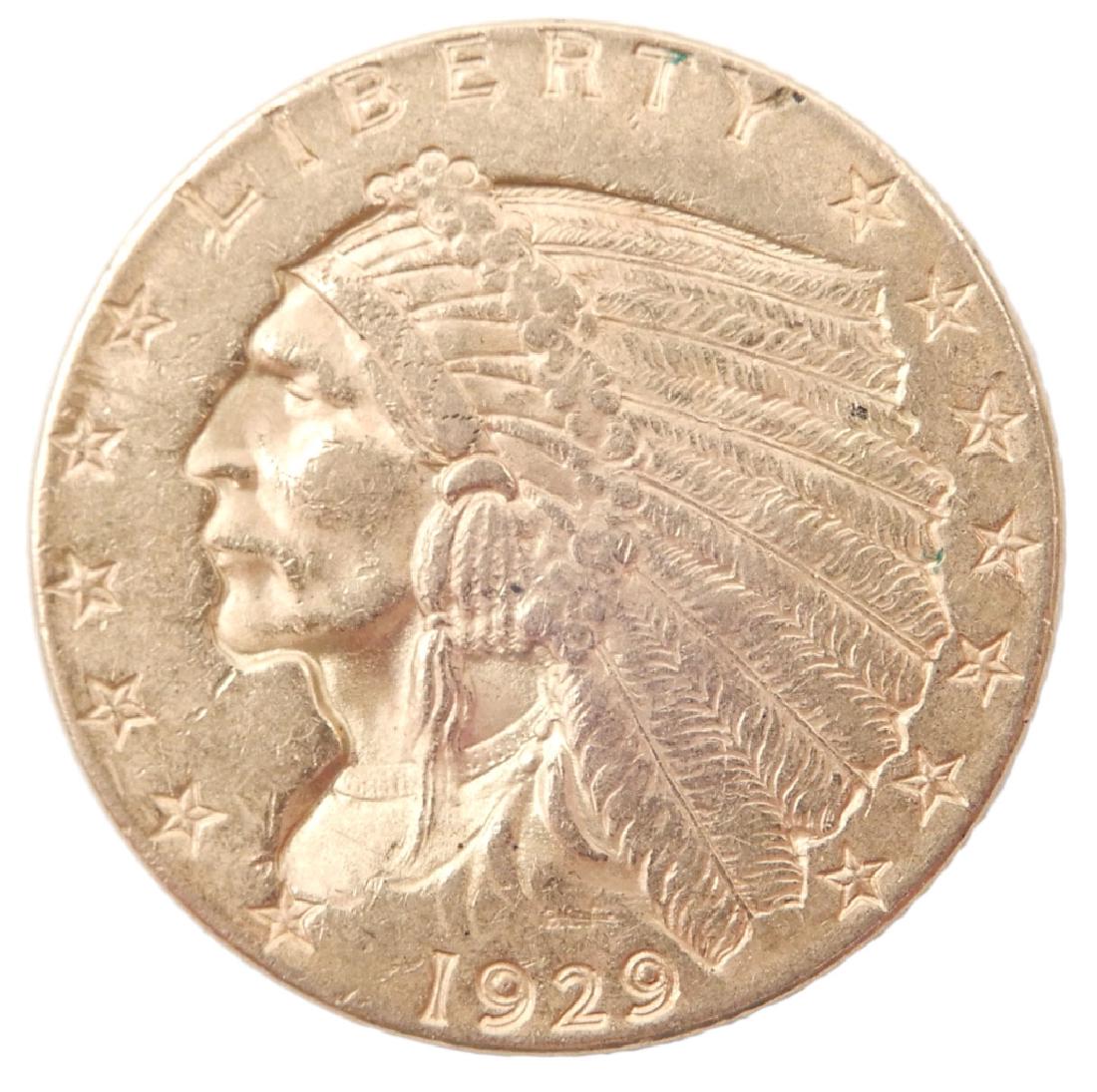 1929 US $2.50 dollar gold piece (1 of 2)