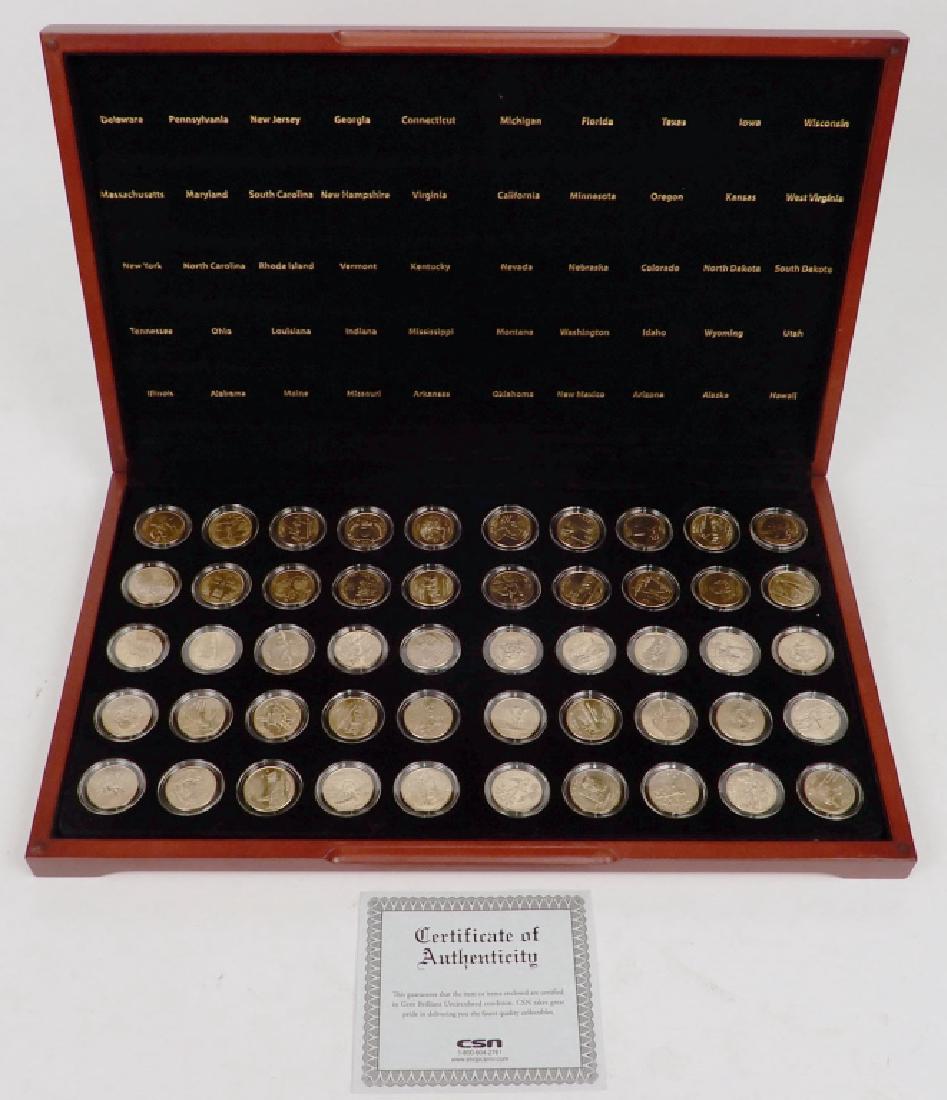 Fifty State Quarter Collection in mahogany display (1 of 6)