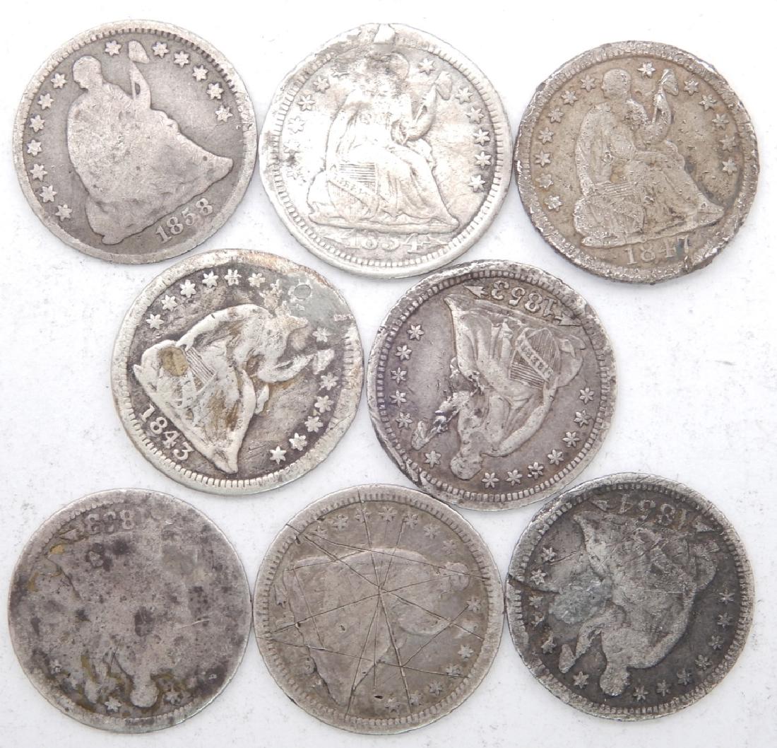 Eight half dimes (1 of 2)