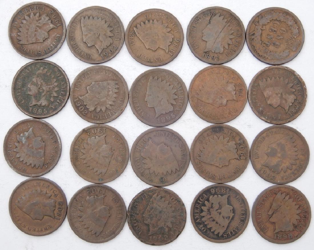 Twenty Indian Head cents (1 of 1)