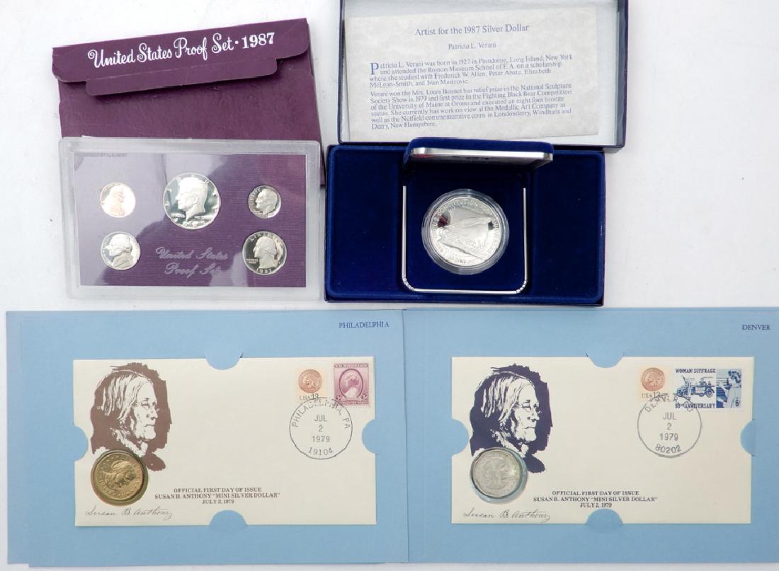 U.S. proof set, proof and a 1st day of issue set (1 of 4)