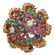 18k gold ruby, emerald, sapphire and diamond cocktail
