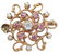 Victorian 10k gold and diamond starburst pin