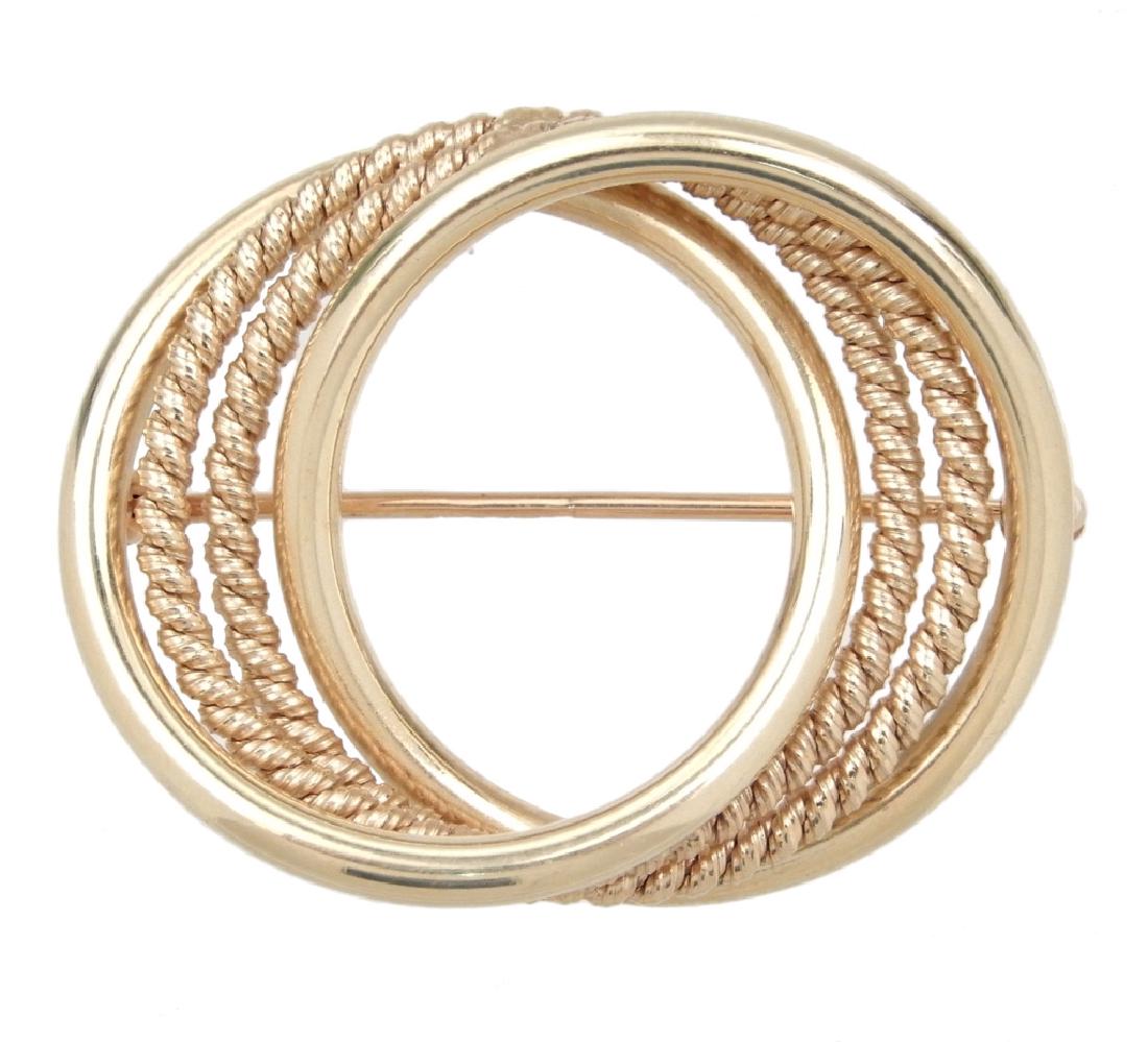 14k gold circle pin (1 of 1)