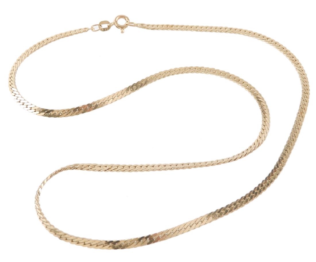 14k gold herringbone chain (1 of 2)