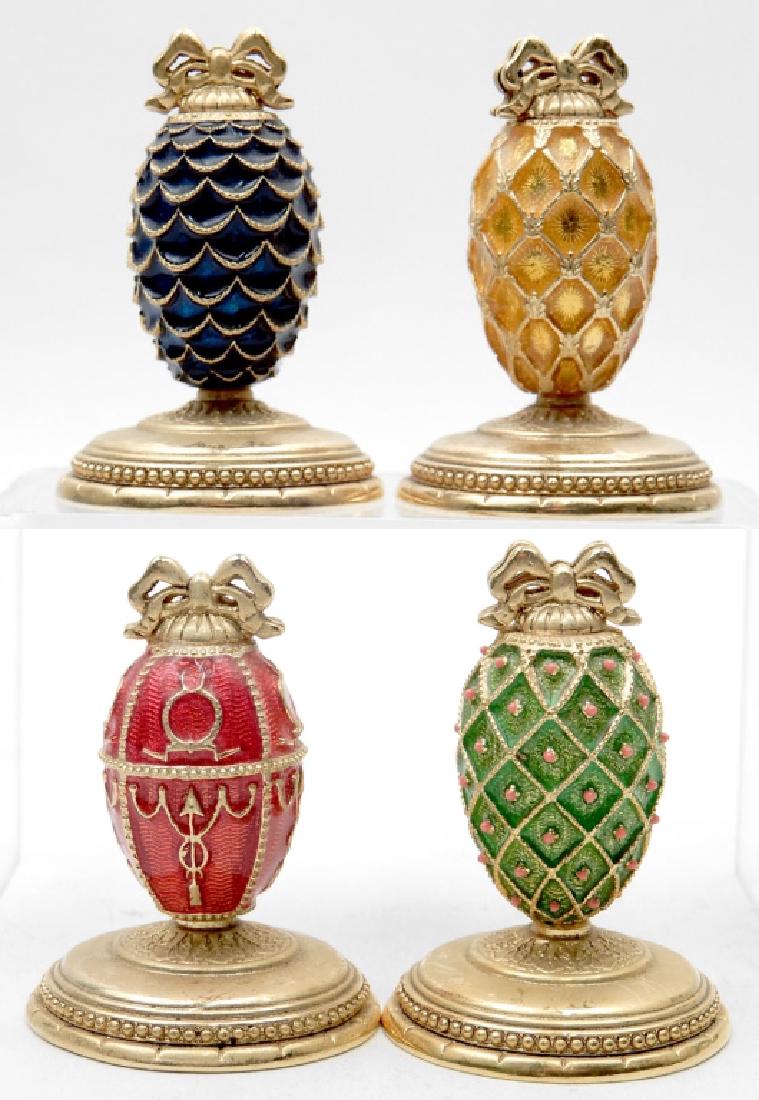 Four Faberge Imperial Egg place card holders (1 of 2)
