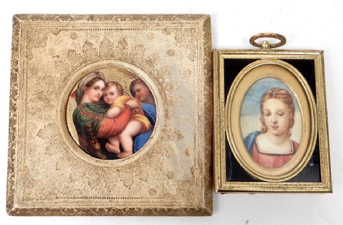 Two hand painted miniature portraits (1 of 5)