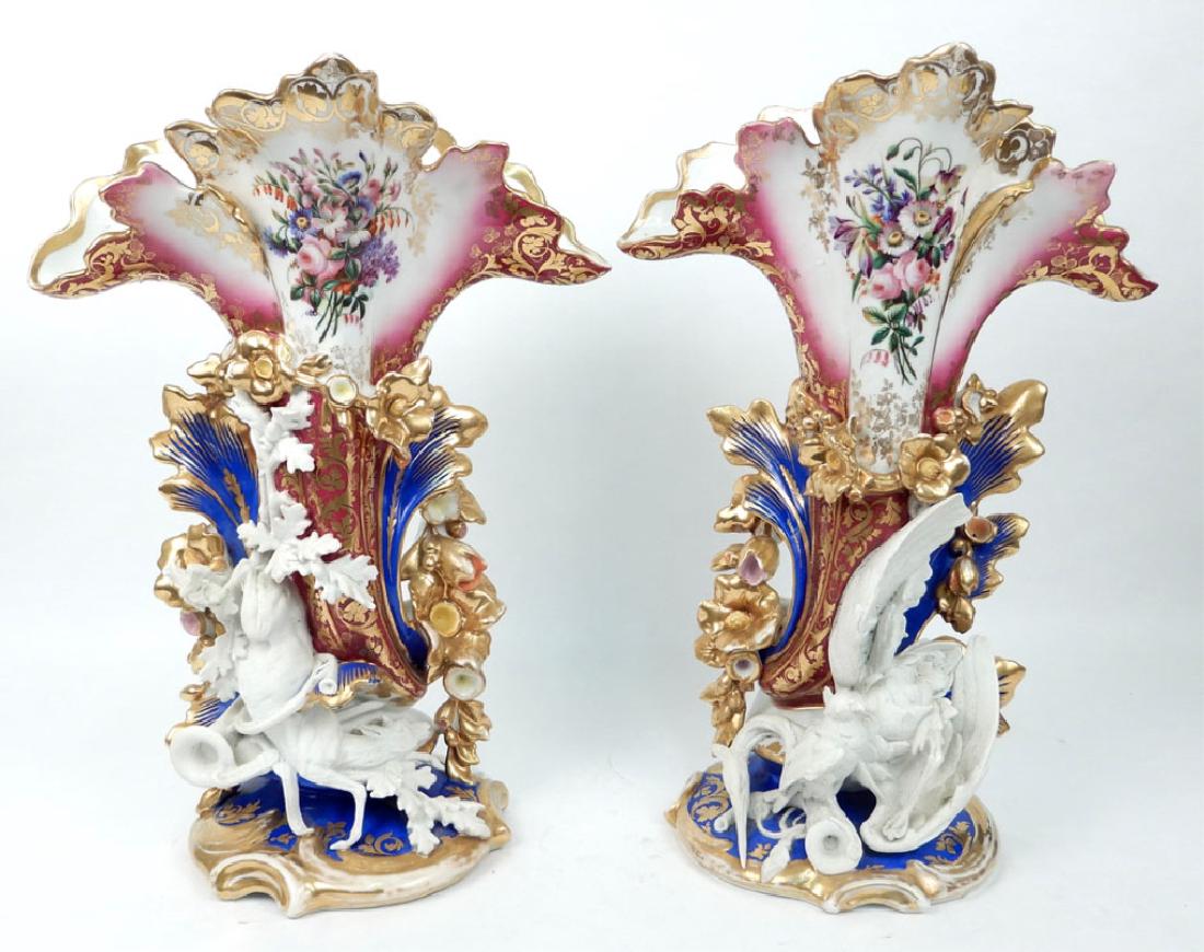 Pair of Old Paris porcelain vases (1 of 10)