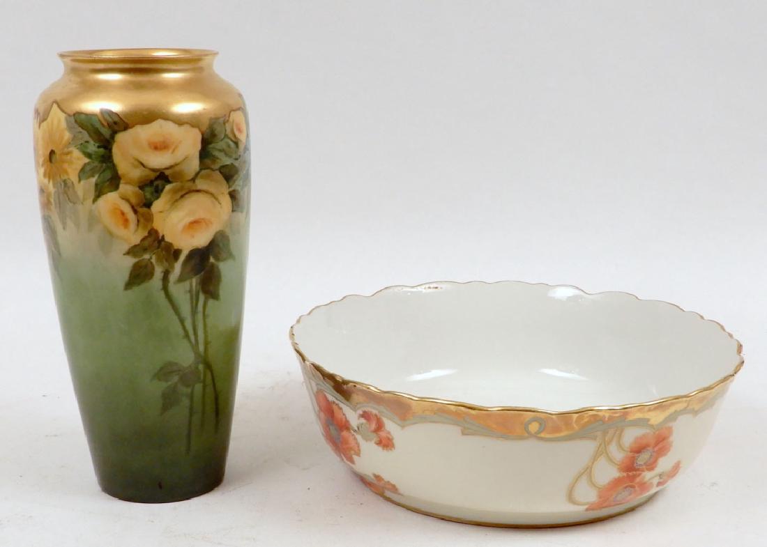 Limoges center bowl and a Rosenthal vase (1 of 7)