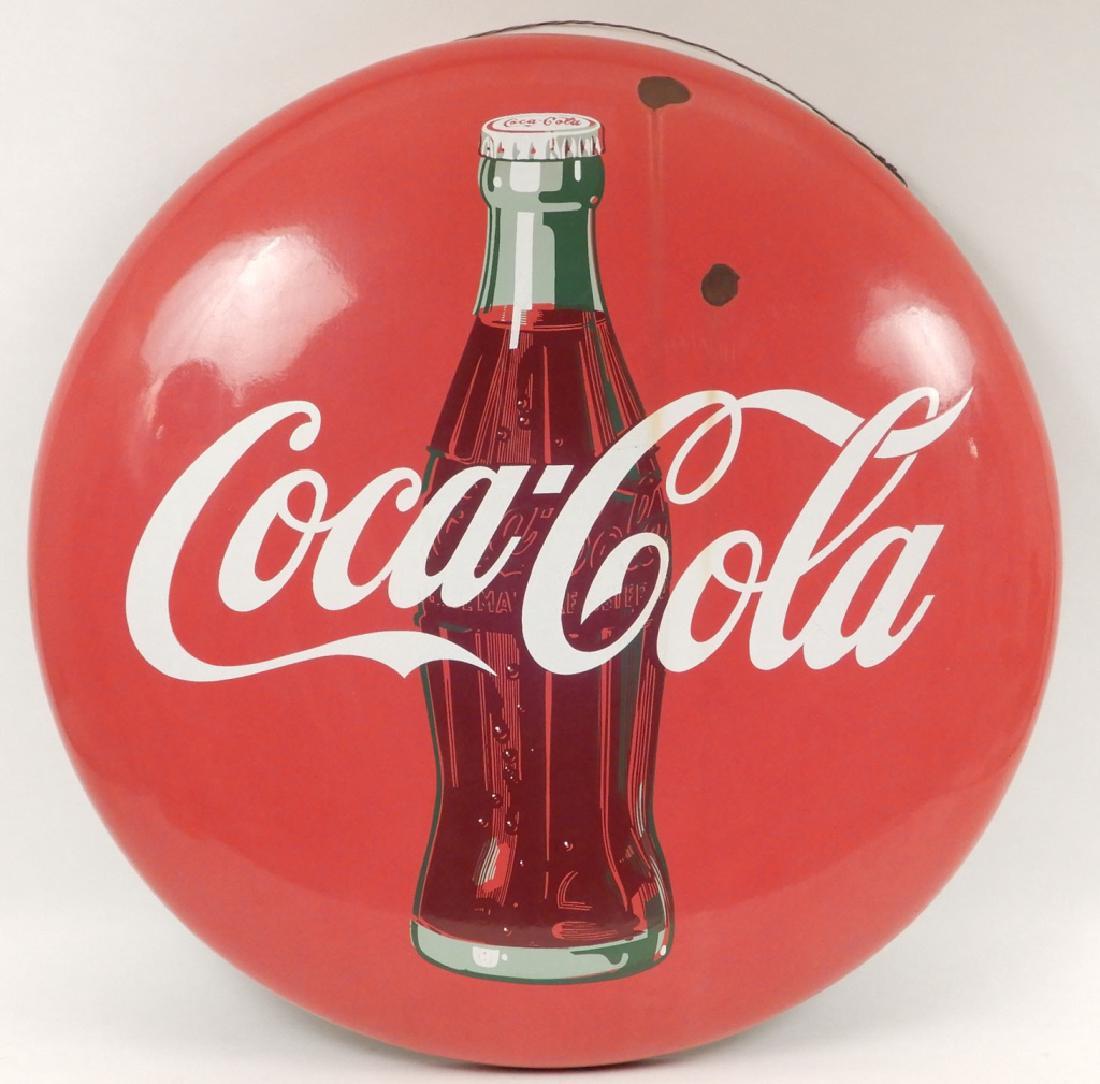 Coca-Cola round metal sign (1 of 4)
