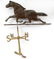 Copper horse weathervane with directionals