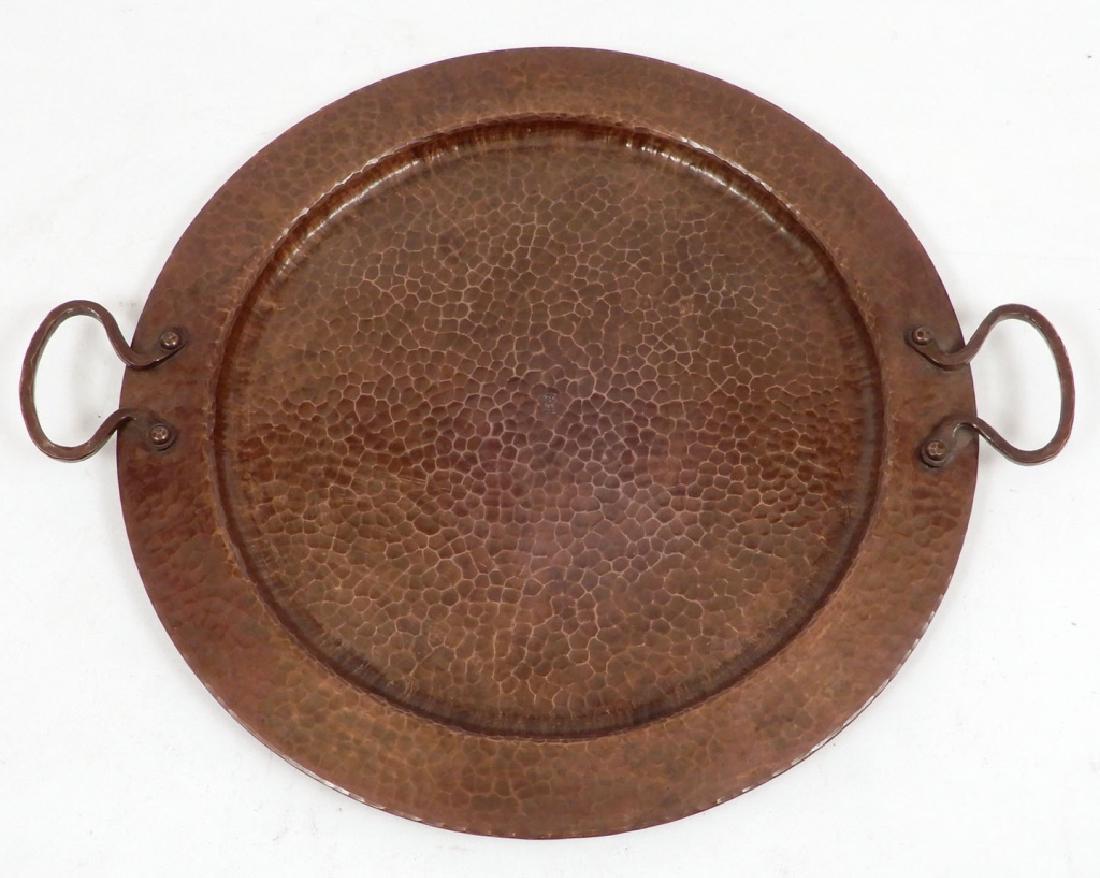 Roycroft hammered copper double handled tray (1 of 2)