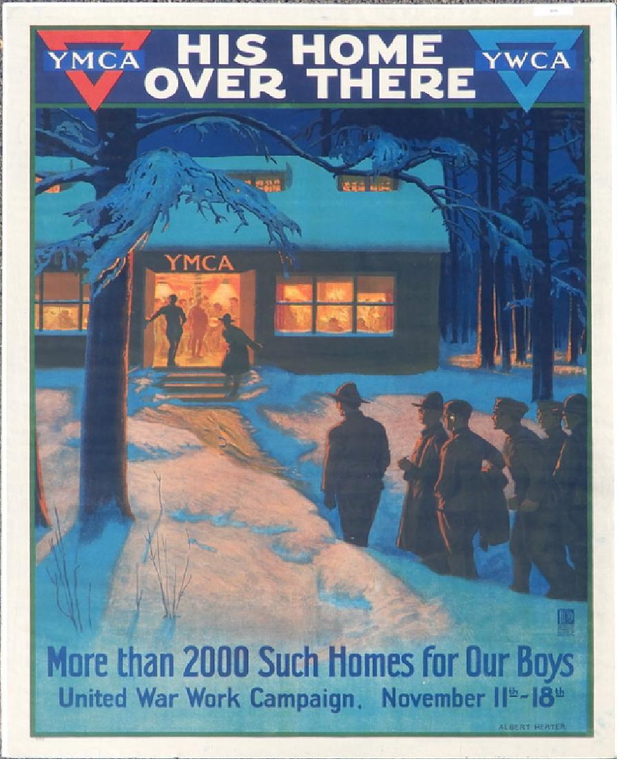 WWI lithographic poster on paper (1 of 4)