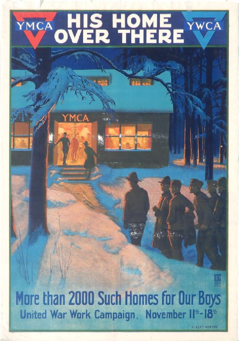 WWI lithographic poster on paper (1 of 6)