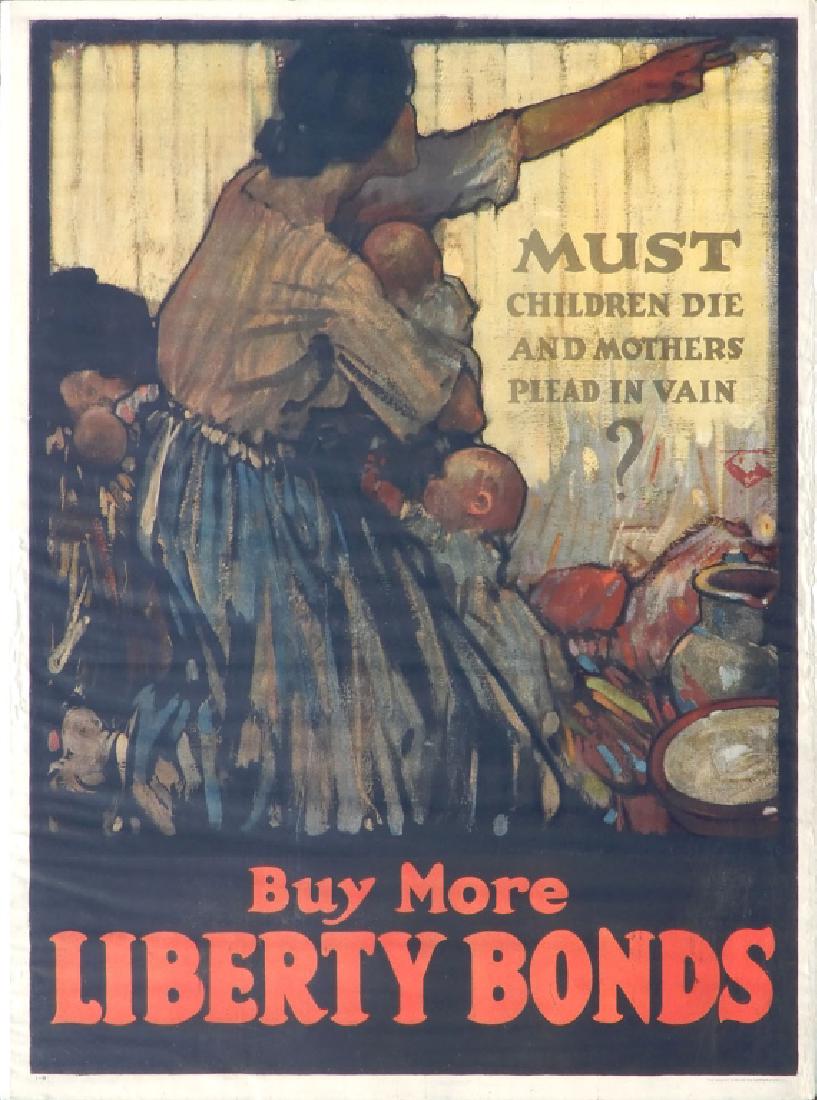 WWI lithographic poster on paper (1 of 4)