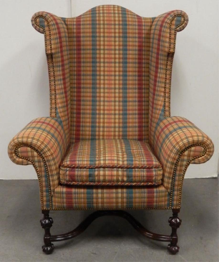 Brunschwig & Fils upholstered wing chair (1 of 6)