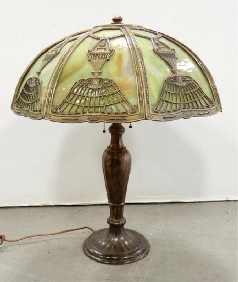 Jefferson slag glass panel lamp (1 of 4)
