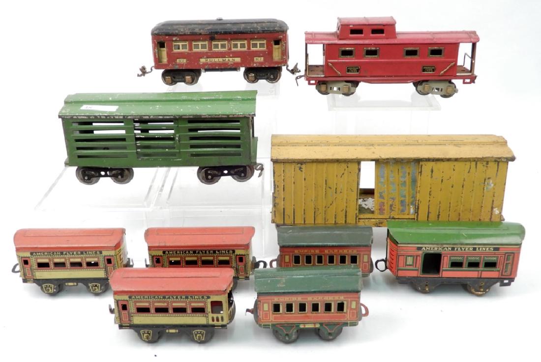 Grouping of prewar passenger and freight cars (1 of 9)