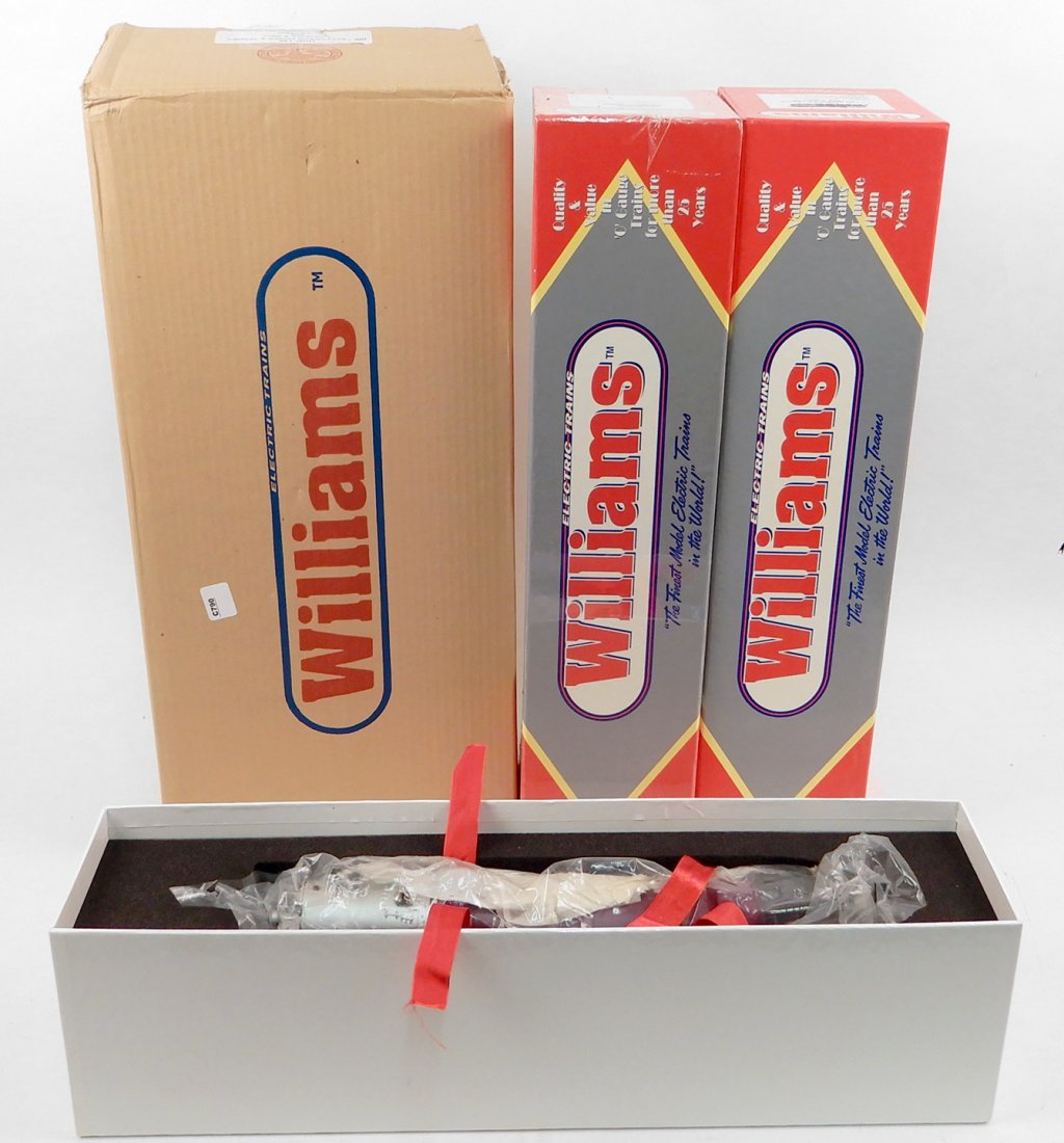 Williams HUD-130 diecast Hudson Power & Tender in box: Williams HUD-130 diecast Hudson Power & Tender w/Whistle & Bell ACL Cab #3500 in original box, with shipping box, Hudson 4-6-4 engine Atlantic Coast Line and tender, tender still sealed in box, shippi