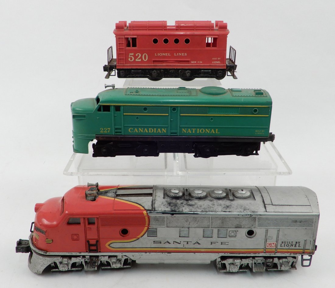 Three Lionel O gauge locomotives, includes No. 227 (1 of 9)