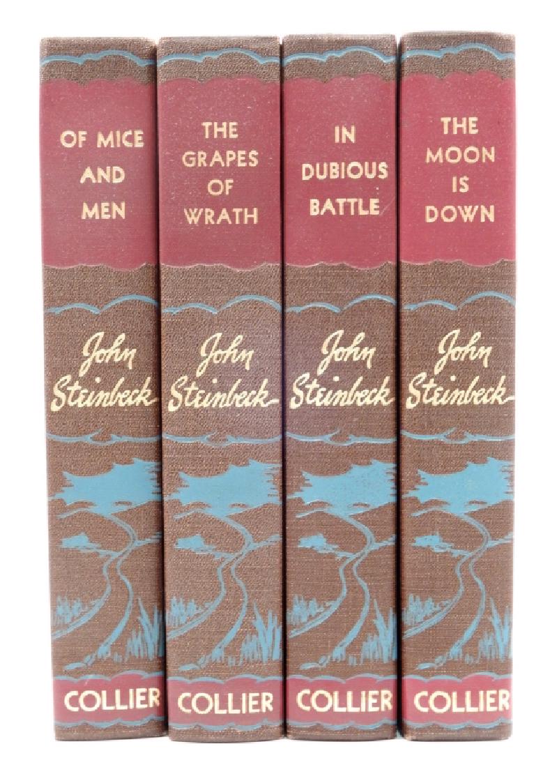 Rare matched set of four novels by John Steinbeck: Rare matched set of four novels by John Steinbeck, includes 1.) Of Mice and Men, P F Collier & Son, New York, 1937, made into movies 4 times, 2.) The Grapes of Wrath, P F Collier & Son, New York, 1939