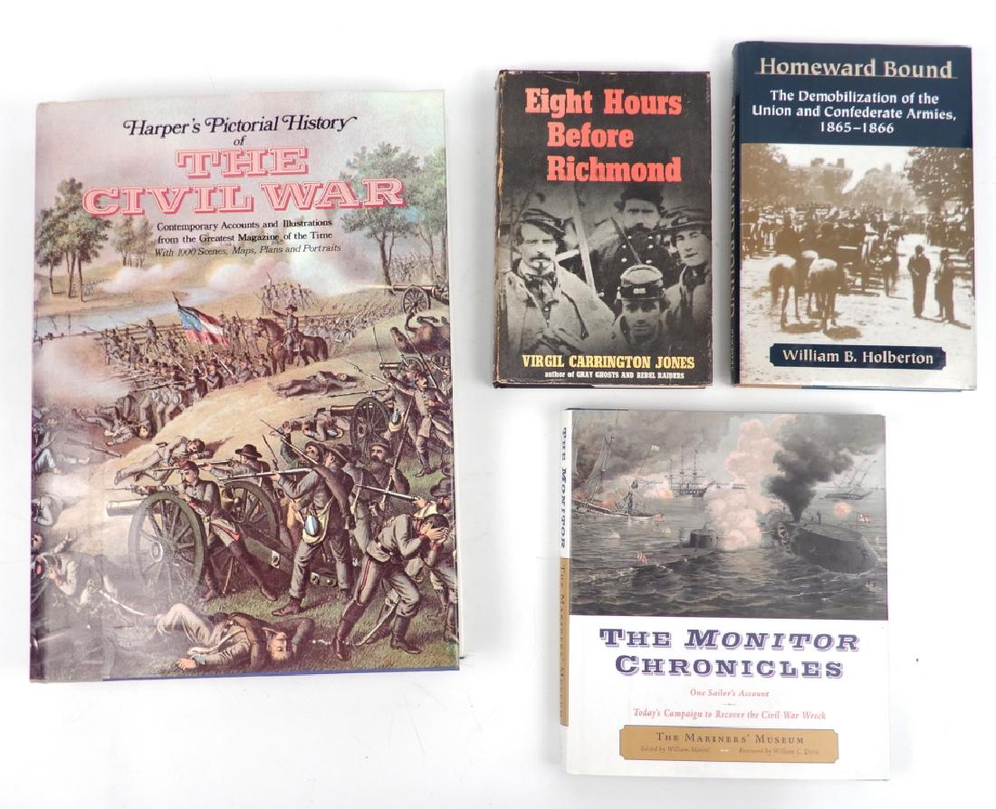Four books on the Civil War: Four books on the Civil War, includes 1.) Harper's Pictorial History of the Civil War by Alfred H. Guernsey and Henry M. Alden, compilation of originals, Fairfax press, Fairfax, VA, with dust jacket, 