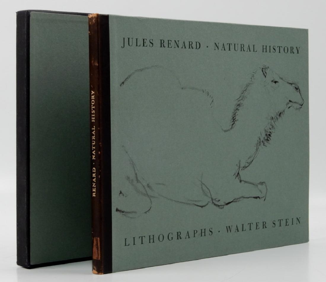 Natural History By Jules Renard: Natural History by Jules Renard, Cambridge, Massachusetts MCMLX; 598/600 signed on the colophon page by the illustrator Walter Stein and the editor Philip Hofer with original lithographs by Walter Ste