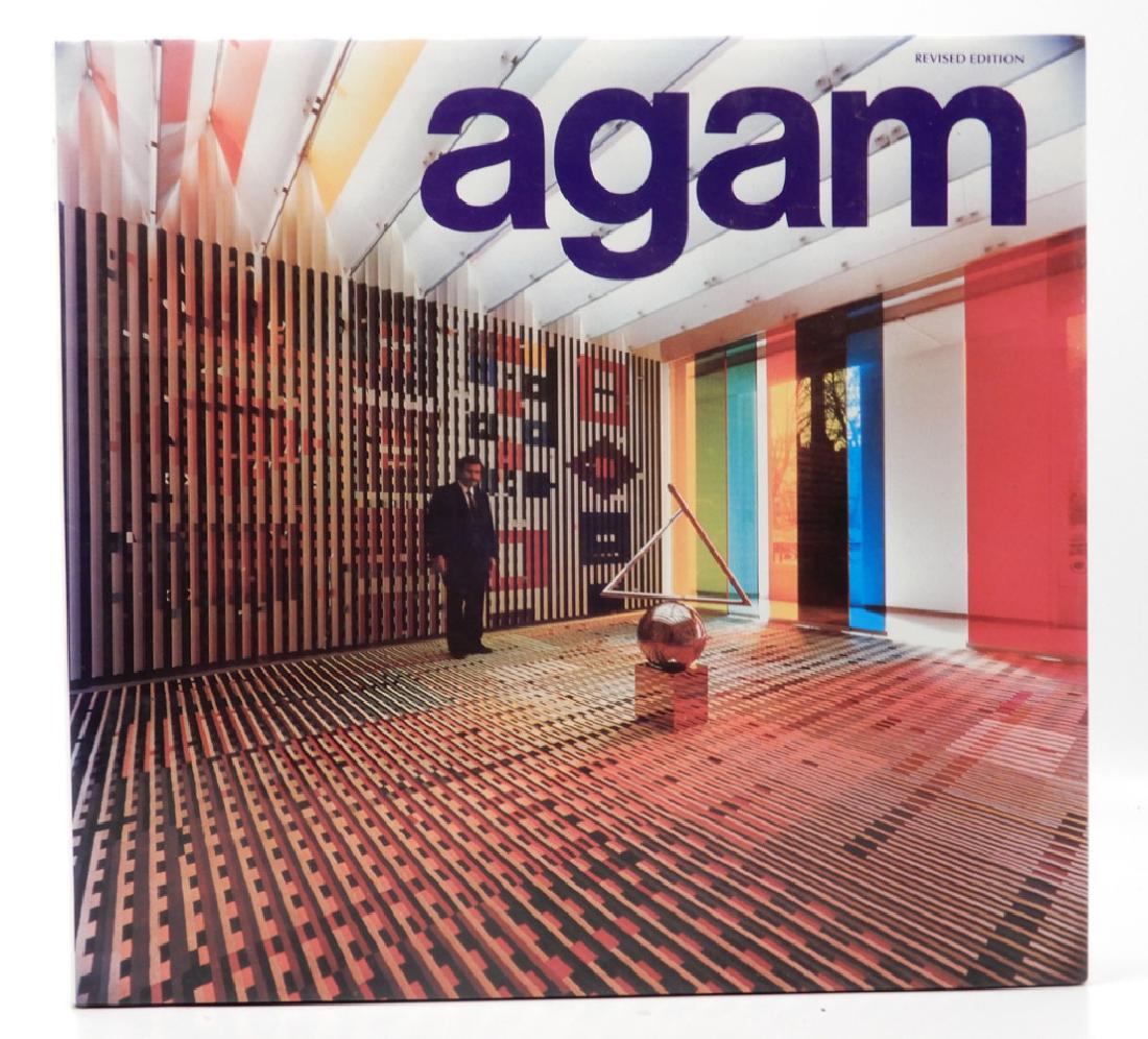 Agam By Frank Popper: Agam by Frank Popper, Harry N. Abrams, New York 1980; signed by Agam on the first two blank pages; pp.402 with five hundred and thirty-five illustrations with descriptions, some full page, some in col