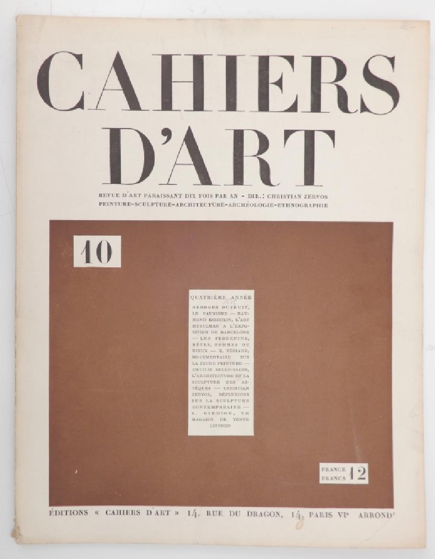 Cahiers D'Art Quatrieme Annee No 10: Cahiers D'Art quatrieme annee no 10; 55 pages with articles on and illustrating works by Matisse, Braque, Juan Gris, Leger and others; original titled couverture, 9 3/4" x 12 1/2"