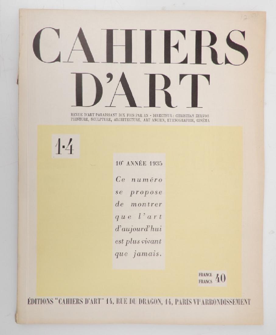Cahiers D'Art 10 Annee 1935 Nos 1-4: Cahiers D'Art 10 annee 1935 Nos 1-4; pp.96 with articles on and illustrations by Matisse, Braque, Mondrian, Gonzalez, Chagall, Laurens, Kandinsky, Leger, Jacques Lipchitz and others; original titled c