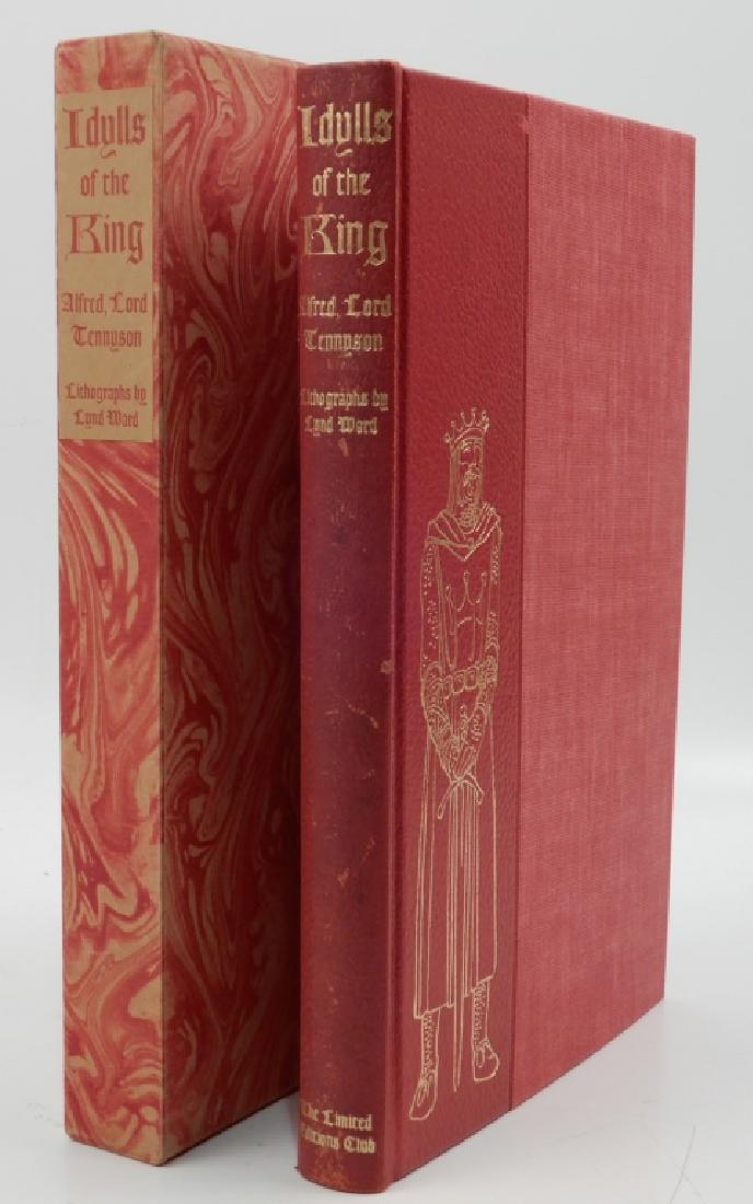 Idylls Of The King By Alfred Lord Tennyson: Idylls of The King by Alfred Lord Tennyson, Limited Editions Club, New York 1952; 1488/1500 signed on the colophon page by the illustrator Lynd Ward; pp.284 with color lithographs drawn on the plates