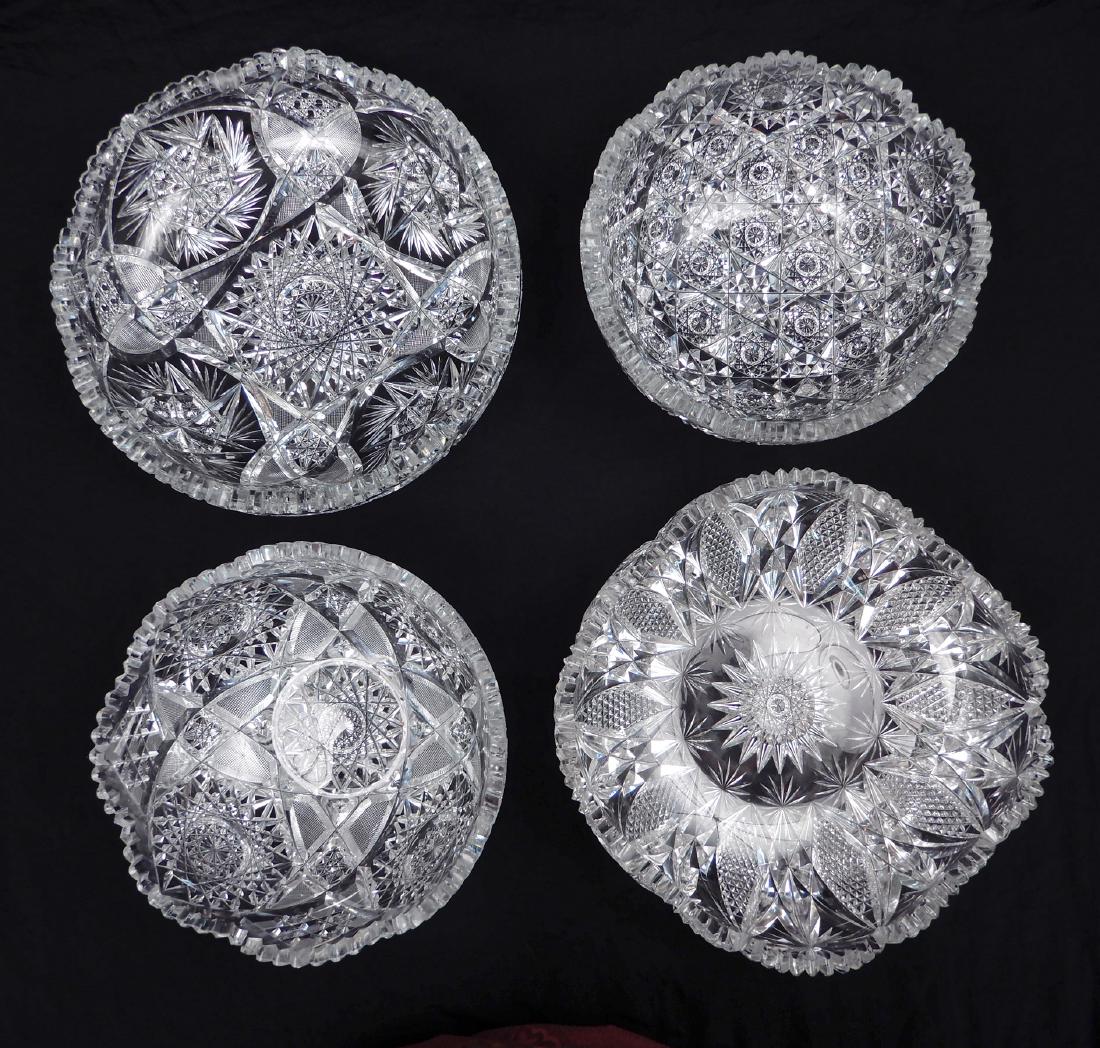 Four American brilliant cut glass bowls (1 of 9)