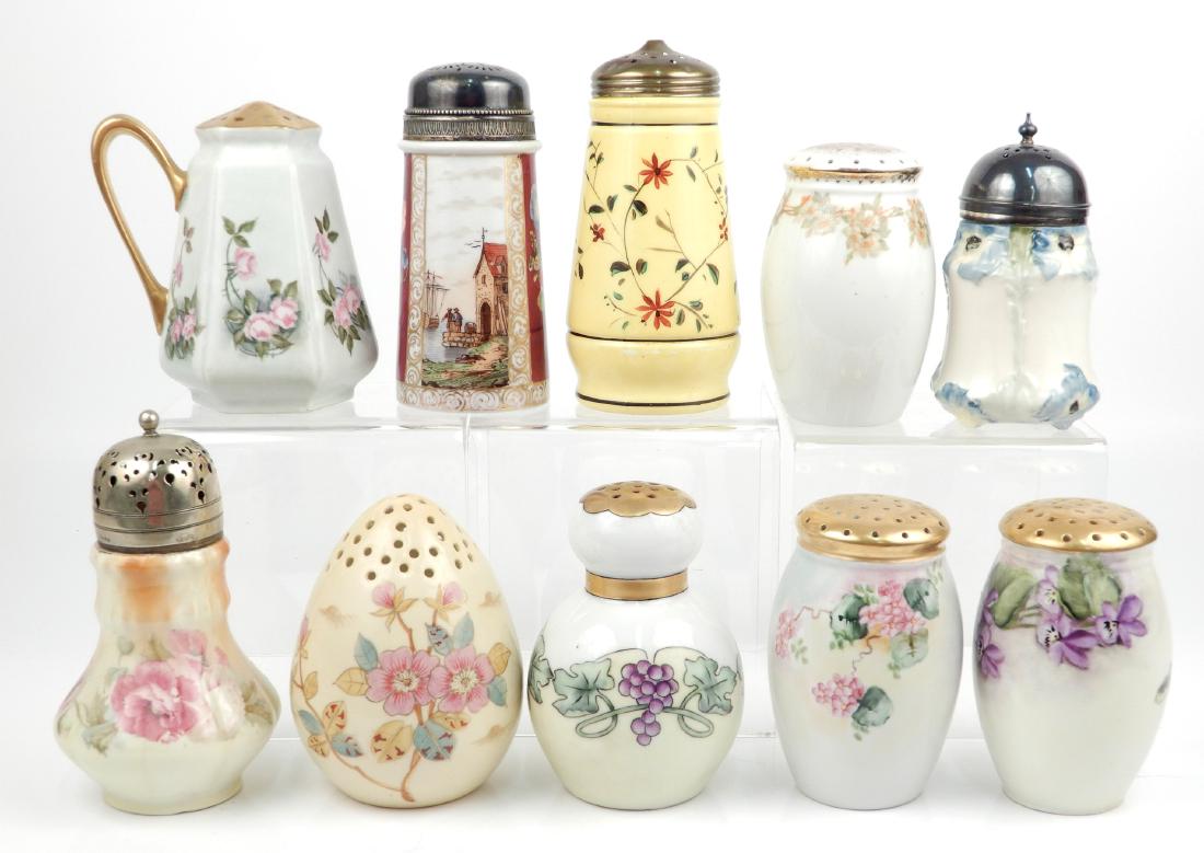 Ten hand painted porcelain sugar shakers (1 of 5)