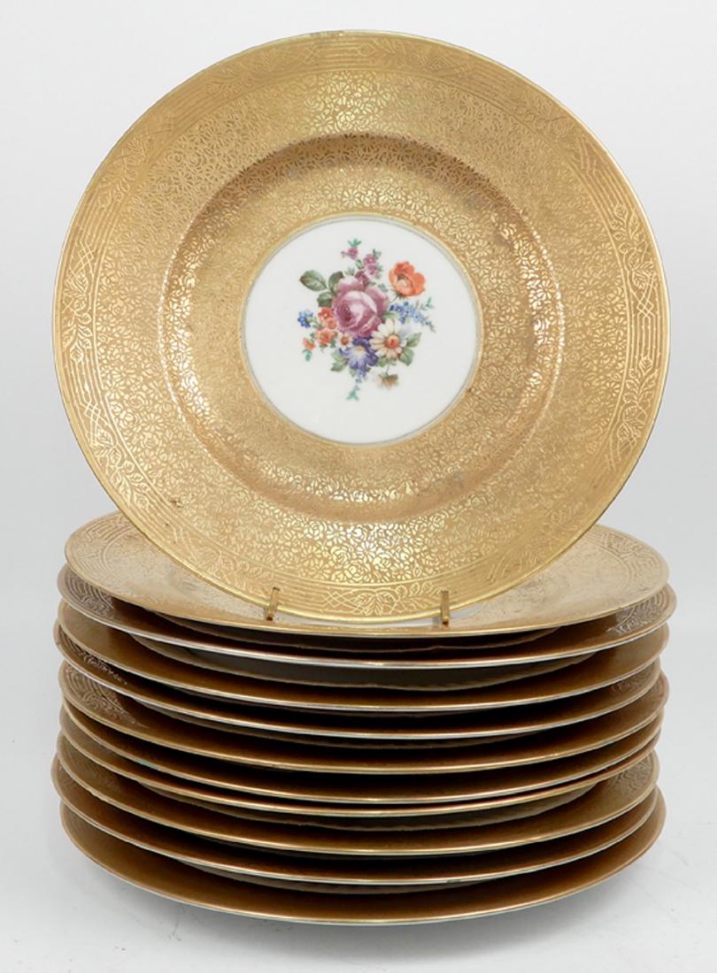 Set of eleven Hutschenreuther Bavaria service plates (1 of 6)