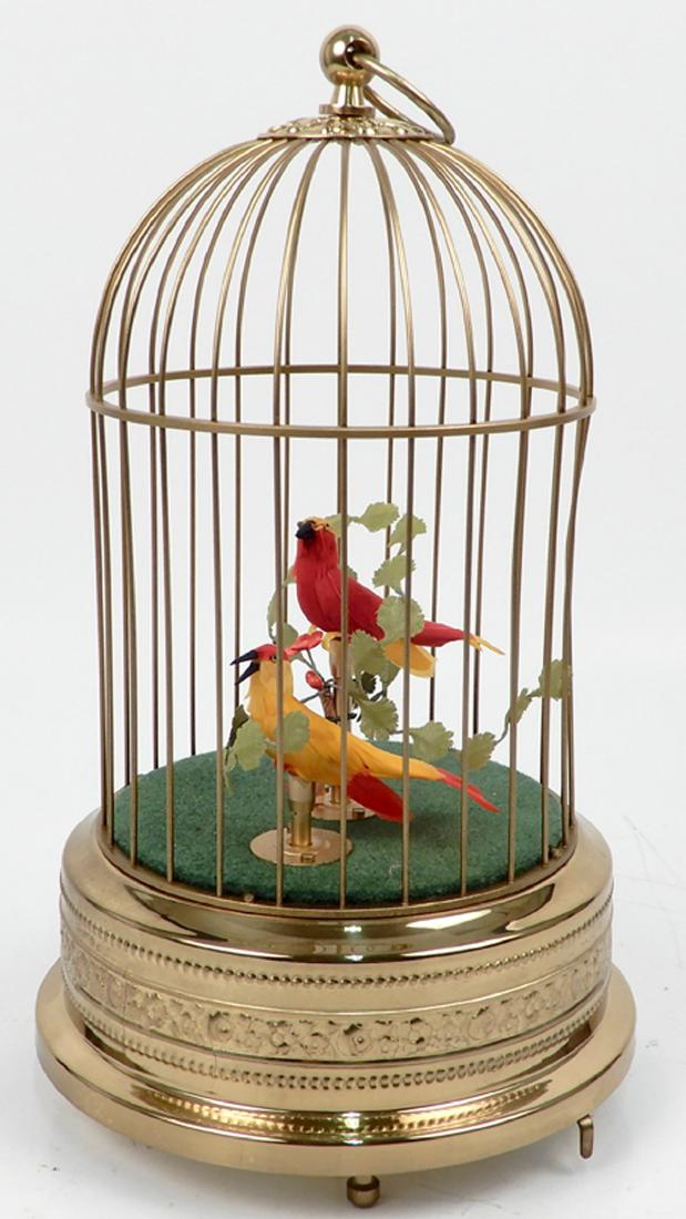 Western Germany mechanical singing bird in cage (1 of 5)