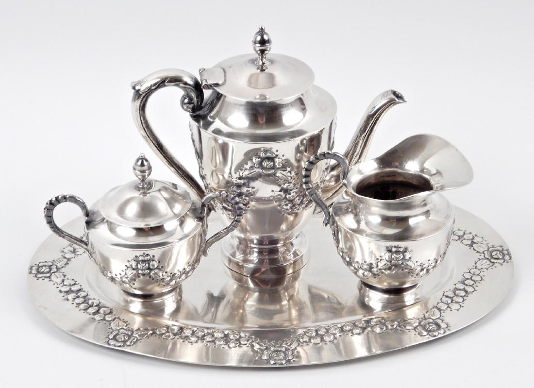 Sterling 950 four piece coffee service set (1 of 7)