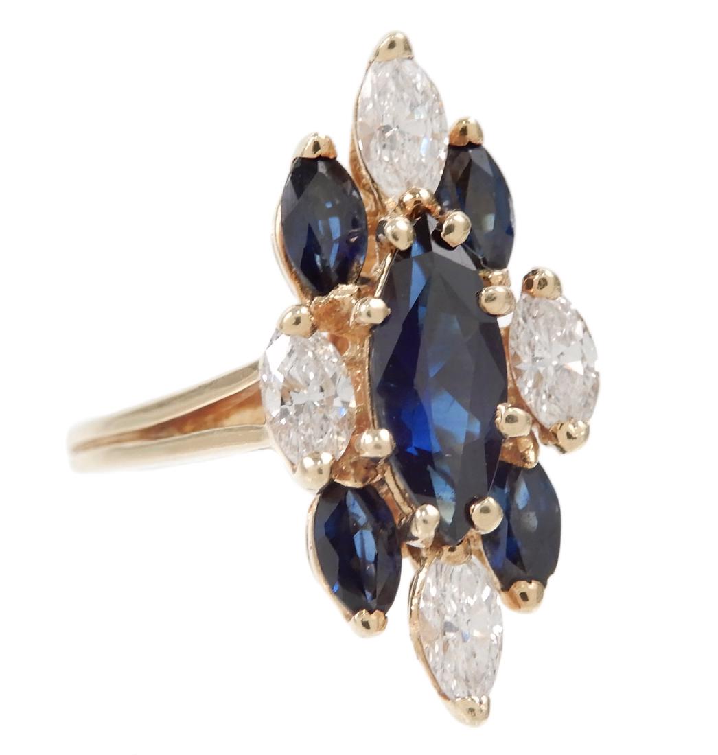 18k gold sapphire and diamond ring (1 of 1)